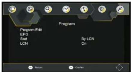 DENVER MT-1080T2H - Ajustes de organización de programas - 1