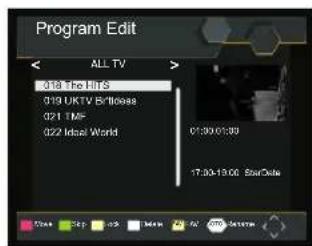 Program Edit ALL TV > 018 Tro HiS 019 UKTV B/Idleas 021 TIMI 022 Ideal World 01:30:01:00 -17.04-19:00 StarOdds 50ms Sep iOS Hides AI 2000 Series