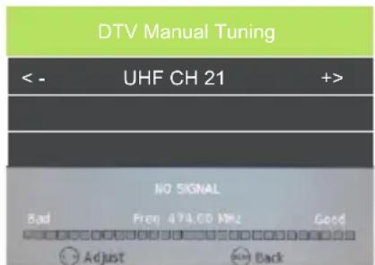 DENVER LED-5571 - DTV Manuel kanalsøgning - 1