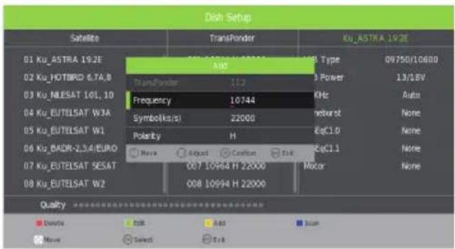 DENVER LED-5571 - Menuen Tilføj Transponder - 1