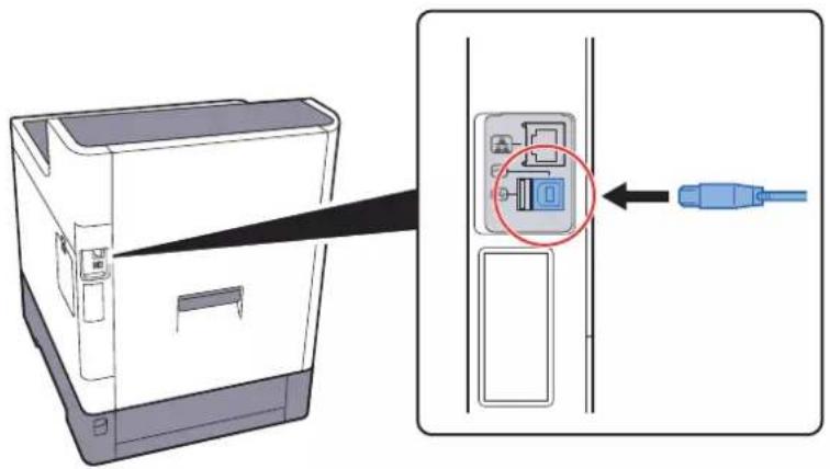 KYOCERA ECOSYS P7040cdn - Tilslut kablet til maskinen. - 1