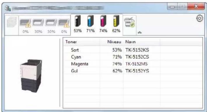 KYOCERA ECOSYS P7040cdn - Fane Tonerstatus - 1