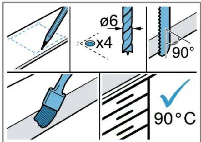 Ø6 x4 90° 90°C