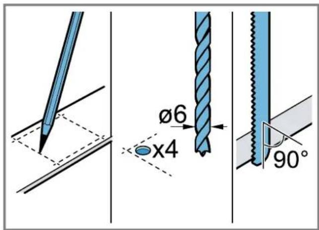 Ø6 x4 90°