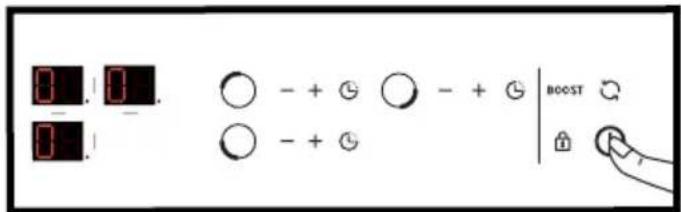 Diagram showing camera mode selection options with icons for zoom, set, and lock controls