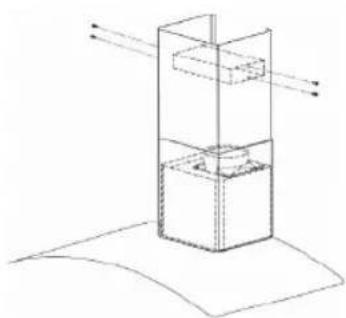 Diagram of a layered cylindrical structure with internal components and directional arrows, no text or symbols present