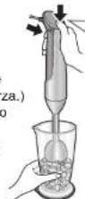 PANASONIC MX-S301 - Verificare che la rotazione si sia arrestata, quindi rimuovere il frullatore dal contenitore. - 1
