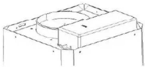 Technical line drawing of a mechanical housing or enclosure component, with no text or symbols.