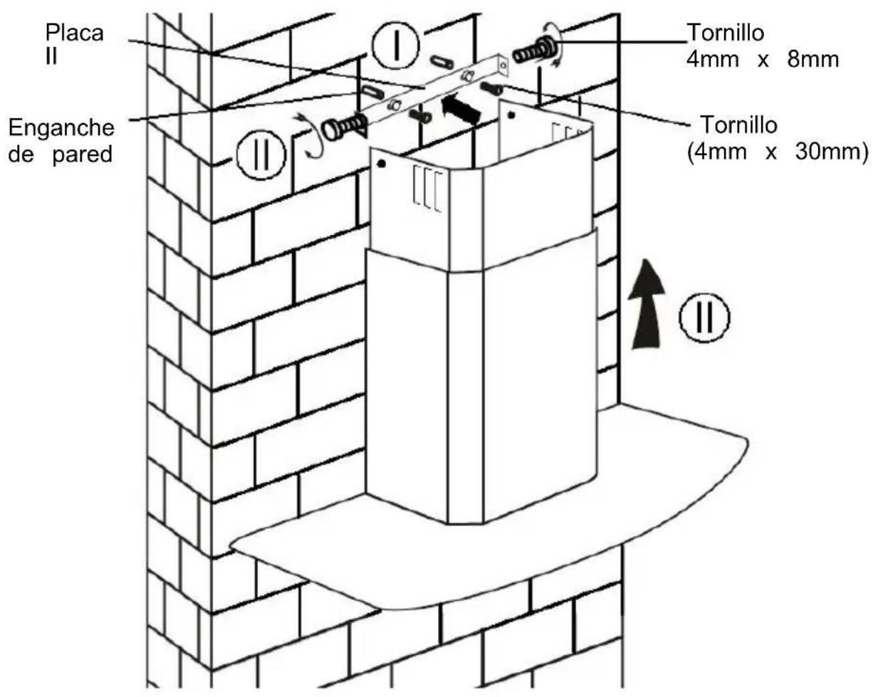 Placa II Enganche de pared Tornillo 4 mm x 8 mm Tornillo (4 mm x 30 mm) II