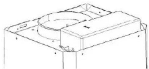 Technical line drawing of a mechanical housing or enclosure component (no text or symbols)