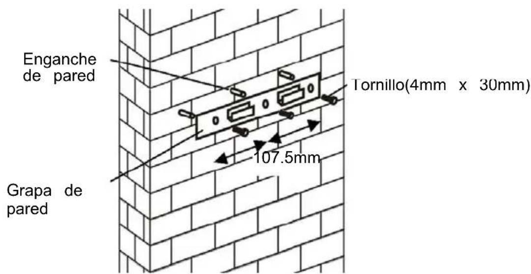 Enganche de pared Tornillo (4 mm x 30 mm) 107.5 mm Grapa de pared
