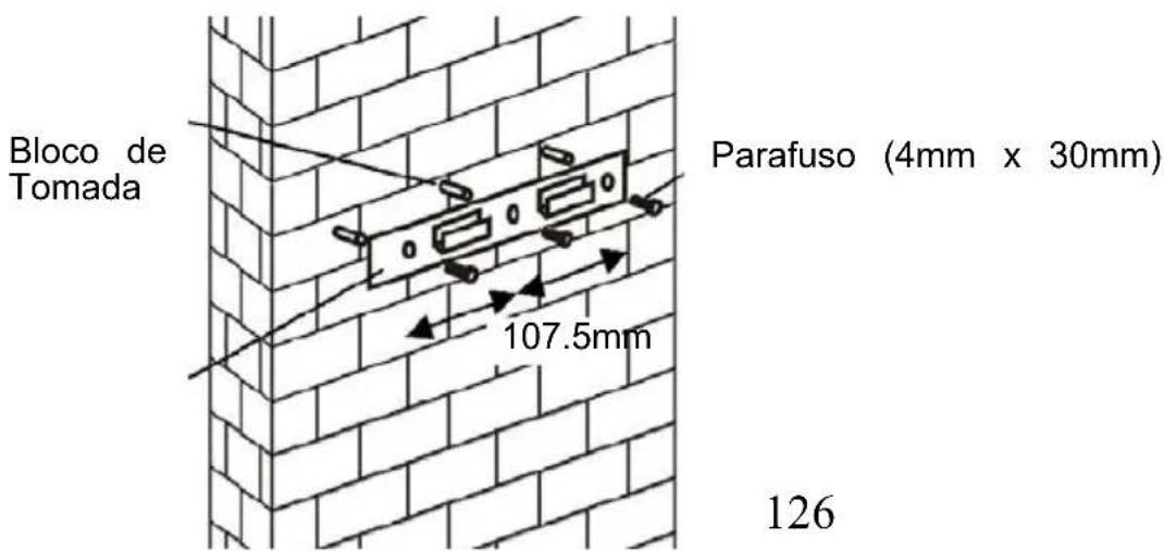 Bloco de Tomada Parafuso (4mm x 30mm) 107.5mm 126