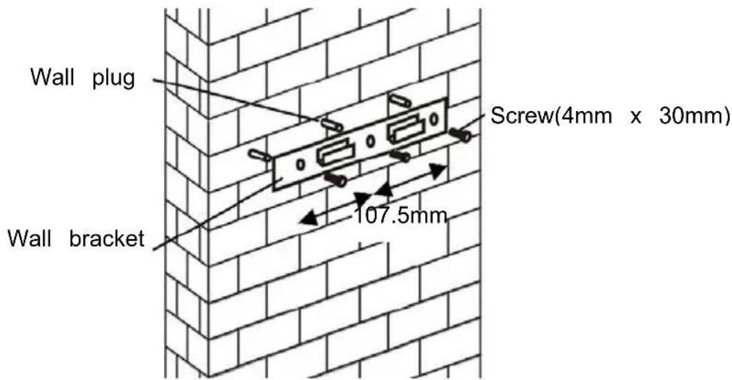 Wall plug Screw(4mm x 30mm) Wall bracket 107.5mm