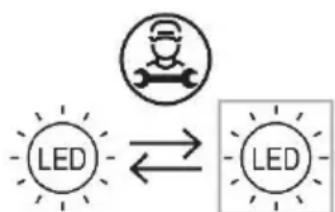 graph LR A["LED"] <--> B["LED"]