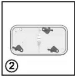 Simple diagram with a rectangular frame containing four small figures, no text or symbols present.