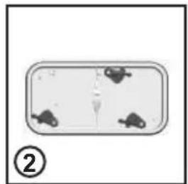 Simple diagram with a rectangular frame containing four small figures, no text or symbols present.