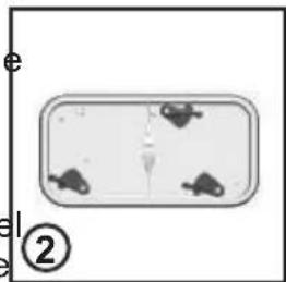 Simple diagram showing a rectangular container with three small fish inside, labeled with number ②. No text or symbols on the diagram itself.
