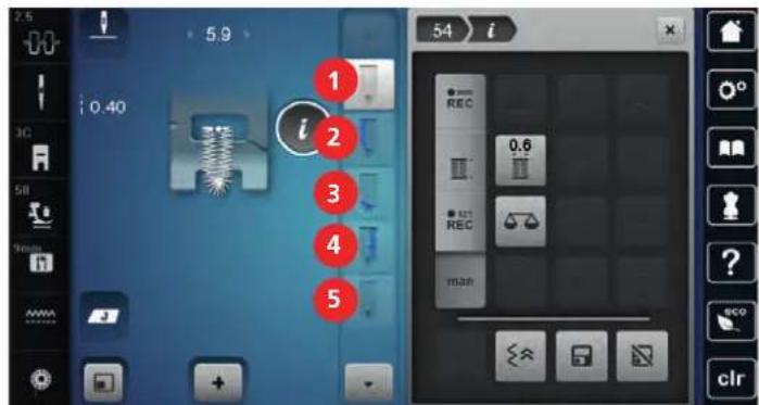 BERNINA 790 Plus - Manuel syning af 5-trinskaphul - 2