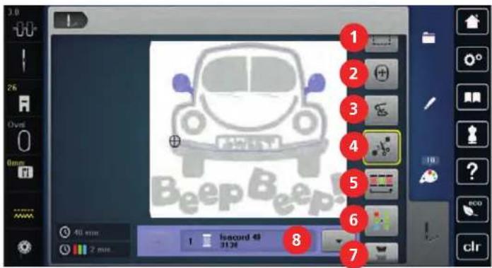 BERNINA 790 Plus - Oversigt broderimenu - 1