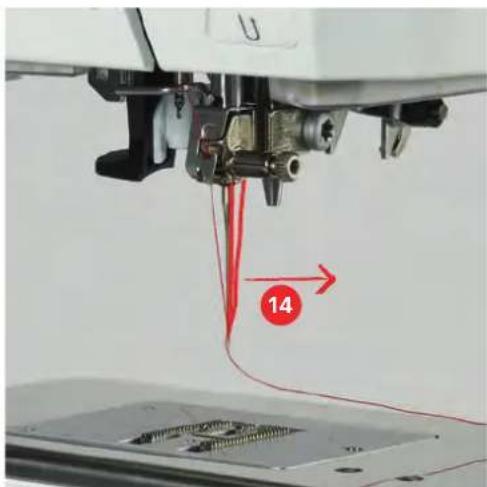 BERNINA 790 Plus - Trådning af overtråd - 5