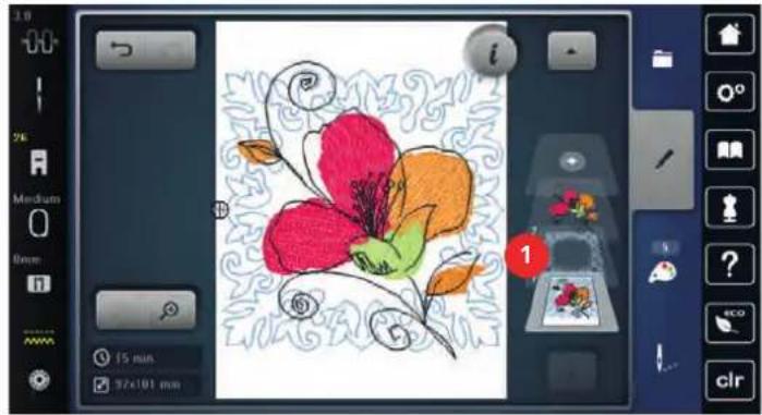 BERNINA 790 Plus - Gruppere broderimotiver - 1