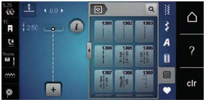 BERNINA 480 - Oversigt Quiltesømme - 1