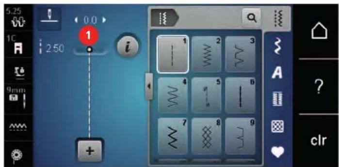 BERNINA 480 - Ændre stingbredde - 1