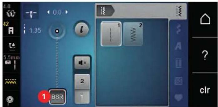 BERNINA 480 - Brug af BSR-modus - 3