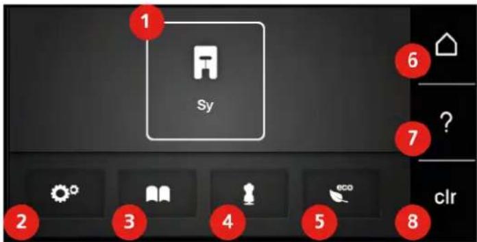 BERNINA 435 - Oversigt systemindstillinger - 1