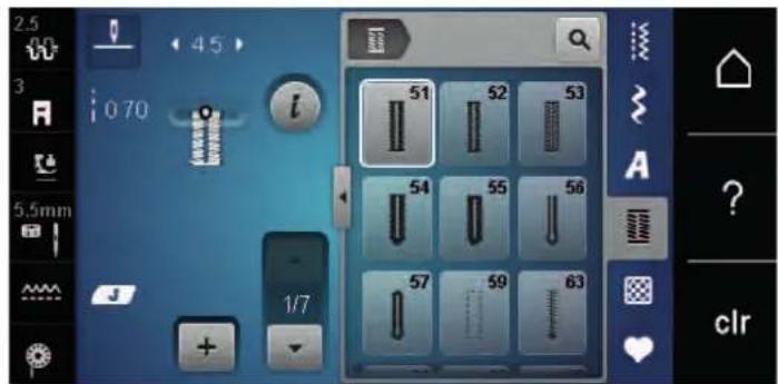 BERNINA 435 - Manuel syning af 7-trinsknaphul med knaphulsfod nr. 3 - 4