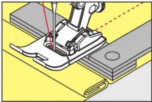 BERNINA 435 - Udligning af stofhøjden - 2