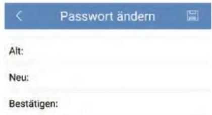 Password ändern Alt: Neu: Bestätigen: