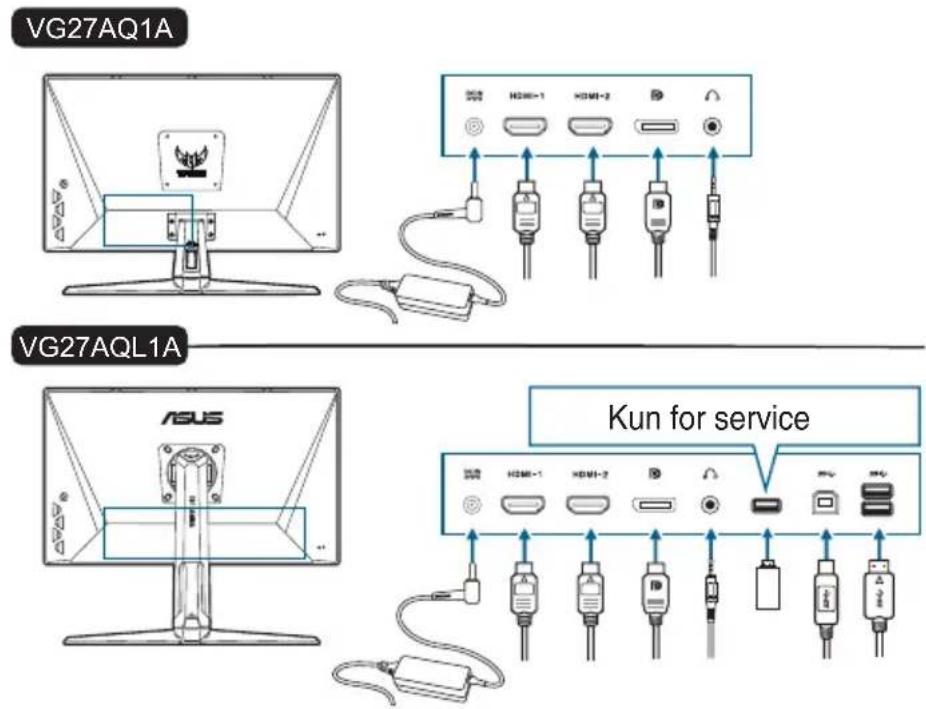VG27AQ1A HGMI-1 HGMI-2 VG27AQL1A ASUS Kun for service