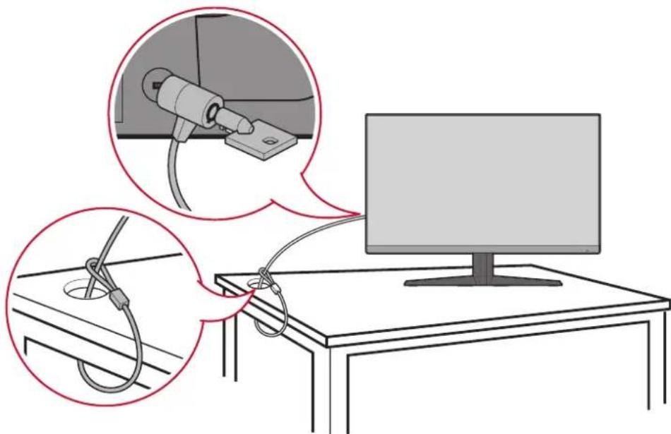VIEWSONIC VX2476-SMH - Brug af sikkerhedshullet - 1