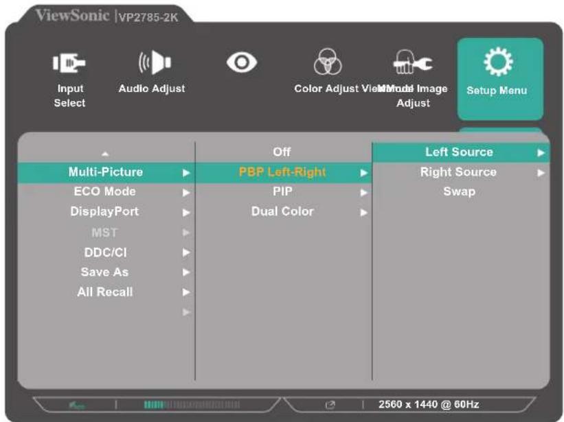 VIEWSONIC VP2785-2K - PBP Left-Right - 4