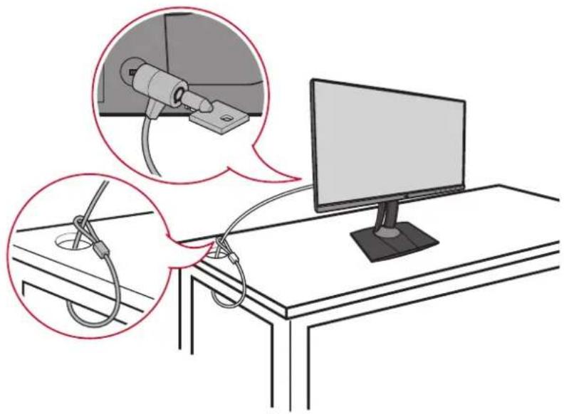 VIEWSONIC VP2785-2K - استخدام فتحة الحماية - 1