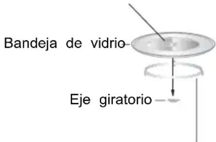Bandeja de vidrio Eje giratorio