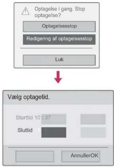 LG 60PZ750W - Rediger sluttid for optagelse - 1