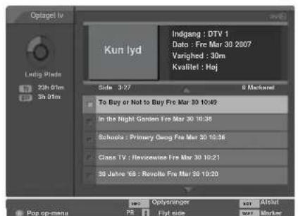 LG 50PT85 - LISTE OVER OPTAGEDE TV-PROGRAMMER - 4