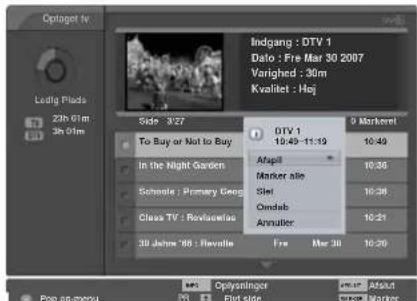 LG 50PT85 - VALG AF OPTAGET PROGRAM OG POP OP-MENU - 3
