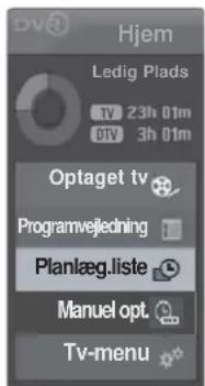 LG 50PT85 - Knappernes funktion i planlægningslisten - 2