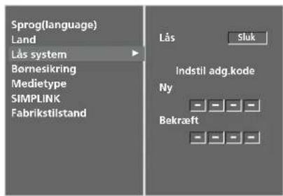 LG 50PT85 - ANGIV ADGANGSKODE OG LÅSESYSTEM - 3