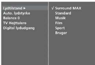 LG 50PT85 - FORVALG AF LYDINDSTILLINGER – SOUND MODE (LYDTILSTAND) - 3