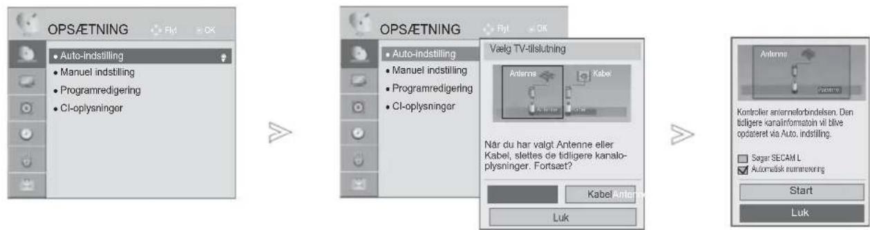 LG 37LD420 - Hvis du vil vælge antenne: - 1