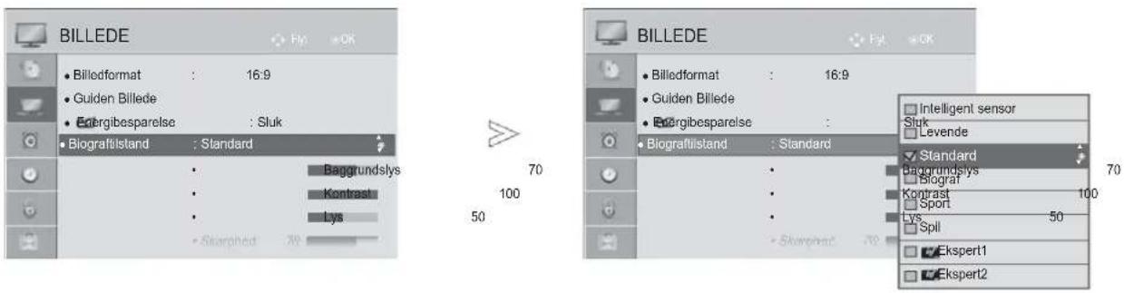 LG 37LD420 - Forvalg af billedtilstand - 1