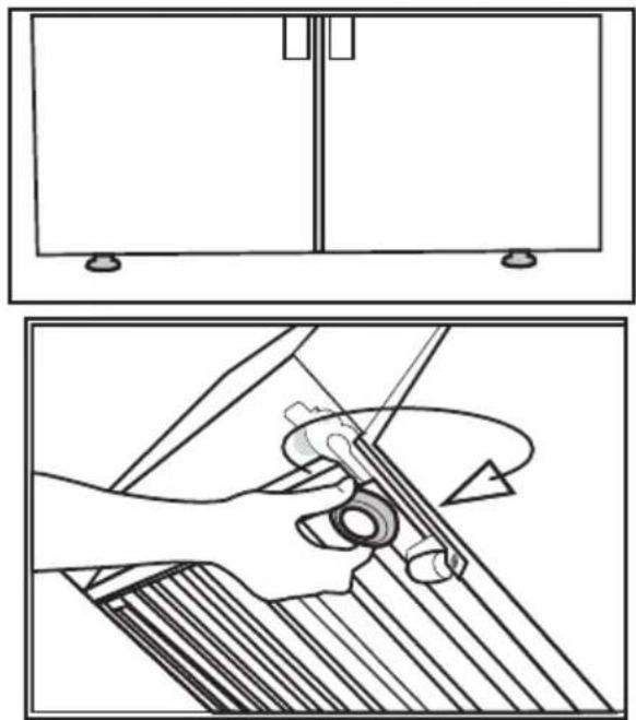 BEKO GN162320PT - Einstellung der Füße - 1