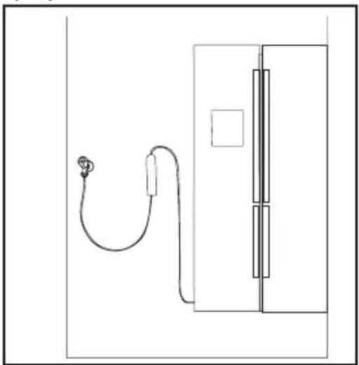 Line drawing of a medical device with a catheter connected to a door (no text or symbols)