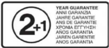 2+1 YEAR GUARANTEE ANNI GARANZIA JAHRE GARANTIE ANS DE GARANTIE XPONIA EGYHSH ANOS GARANTIA JAREN GARENTIE ANOS GARANTIA