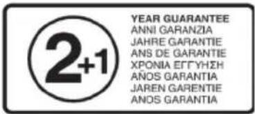 2+1 YEAR GUARANTEE ANNI GARANZIA JAHRE GARANTIE ANS DE GARANTIE XPONIA EGYHSH ANOS GARANTIA JAREN GARENTIE ANOS GARANTIA