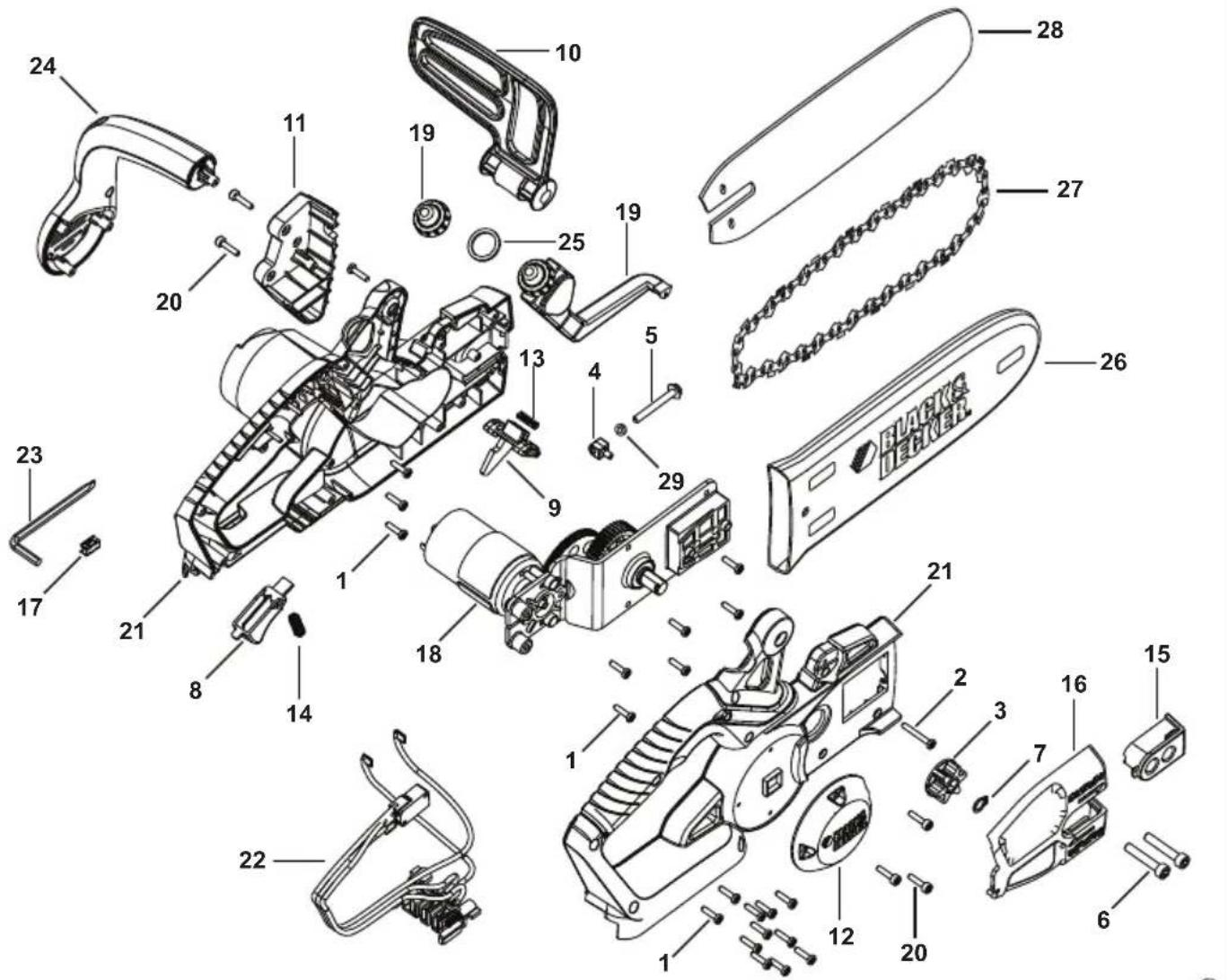 BLACK & DECKER GKC1817NM - Εγγύηση - 3